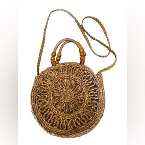 Raffia Boho Tan Crossbody